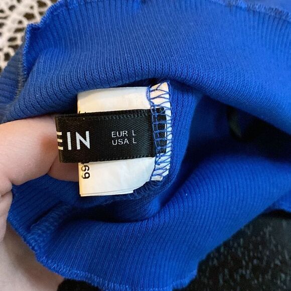 5/$25 DEAL frill trim rib-knit bandeau top blue - Picture 6 of 6